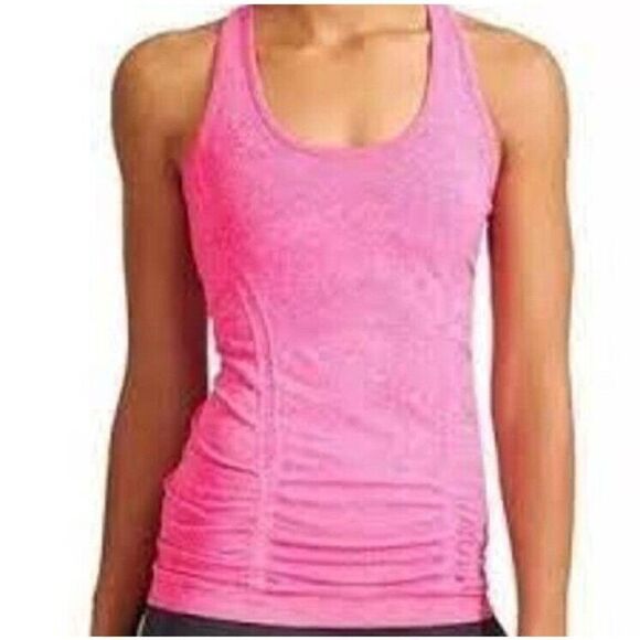 Athleta XS Hot Pink Tank Top Fastest Track Athletic Seamless Stretch 643266 - Picture 1 of 9